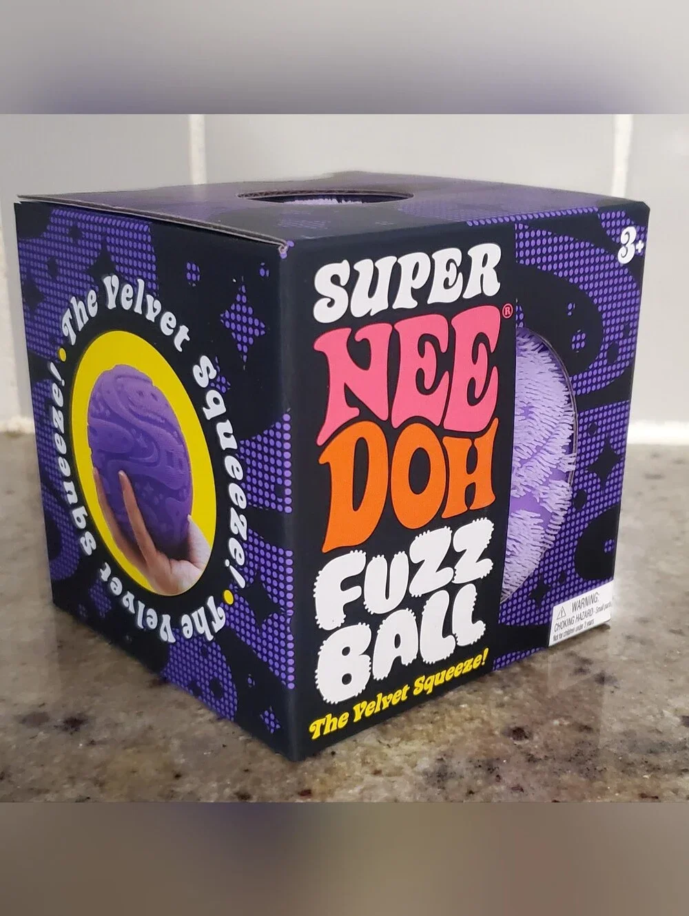 SUPER Nee Doh Fuzz Ball - Purple Stress Ball | New In Sealed Box
